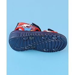 Cute Walk by Babyhug Sandals with Velcro Closure Dino Print - Navy Blue