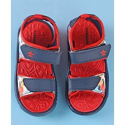 Cute Walk by Babyhug Sandals with Velcro Closure Dino Print - Navy Blue