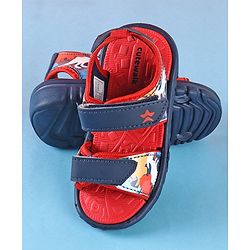 Cute Walk by Babyhug Sandals with Velcro Closure Dino Print - Navy Blue