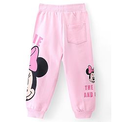 Babyhug Disney Cotton Looper Full Length Lounge Pants With Minnie Mouse Graphics - Pink