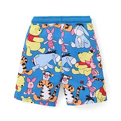 Babyhug Disney Cotton Knit Single Jersey Half Sleeve Night Suit With Winnie The Pooh Print - Blue