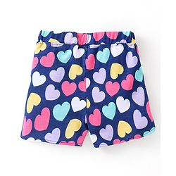 Babyhug Single Jersey Mid Thigh Shorts Rainbow & Hearts Print Pack of 2 - Multicolour
