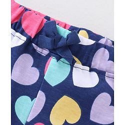 Babyhug Single Jersey Mid Thigh Shorts Rainbow & Hearts Print Pack of 2 - Multicolour