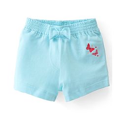 Babyhug Single Jersey Mid Thigh Shorts with Hearts and Butterfly Print Pack of 2 - Multicolour