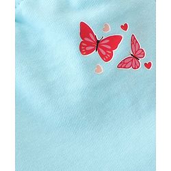Babyhug Single Jersey Mid Thigh Shorts with Hearts and Butterfly Print Pack of 2 - Multicolour