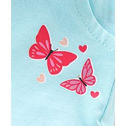 Babyhug Single Jersey Mid Thigh Shorts with Hearts and Butterfly Print Pack of 2 - Multicolour