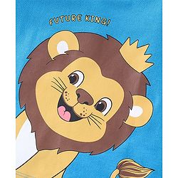 Babyhug 100% Cotton Knit Half Sleeves T-Shirt with Lion Graphics- Blue