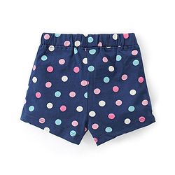 Babyhug Single Jersey Knit Mid Thigh Shorts with Polka Dot Print Pack of 2- Multicolor