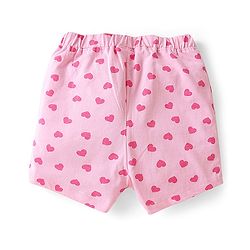 Babyhug Single Jersey Mid Thigh Shorts Heart & Polka Dots Print  Pack of 2 - Multicolour