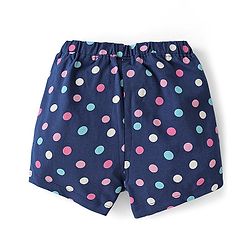 Babyhug Single Jersey Mid Thigh Shorts Heart & Polka Dots Print  Pack of 2 - Multicolour