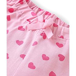 Babyhug Single Jersey Mid Thigh Shorts Heart & Polka Dots Print  Pack of 2 - Multicolour