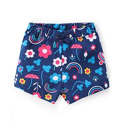 Babyhug Single Jersey Mid Thigh Length Shorts With Floral Print Pack of 2- Multicolour