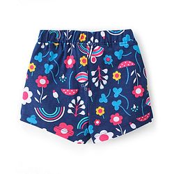 Babyhug Single Jersey Mid Thigh Length Shorts With Floral Print Pack of 2- Multicolour