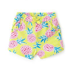 Babyhug Single Jersey Mid Thigh Length Shorts With Pineapple Print Pack of 2 - Multicolour