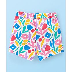 Babyhug Single Jersey Knit Mid Thigh Shorts with Polka Dot Print Pack of 2- Multicolor