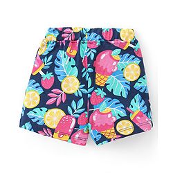 Babyhug Cotton Knit Mid Thigh Shorts with Polka Dot Print Pack of 2- Multicolor