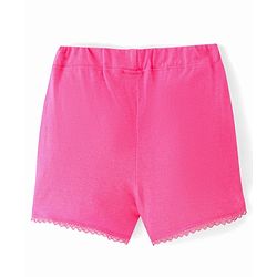Babyhug Single Jersey Mid Thigh Shorts with Bow Applique - Pink