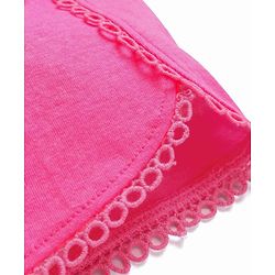 Babyhug Single Jersey Mid Thigh Shorts with Bow Applique - Pink