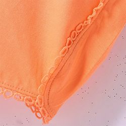 Babyhug Single Jersey Knit Mid Thigh Length Shorts With Text Print - Orange