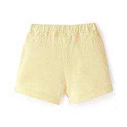 Babyhug Single Jersey Mid Thigh Length Shorts With Star Print - Yellow