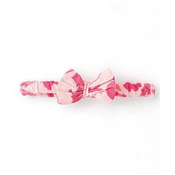 Babyhug Rayon Woven Sleeveless Frock With Headband Floral Print - Pink