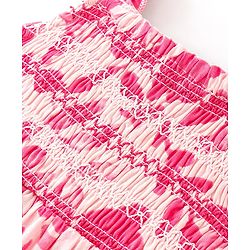 Babyhug Rayon Woven Sleeveless Frock With Headband Floral Print - Pink