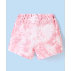 Babyhug Cotton Looper Mid Thigh Shorts With Foil Star Print - Pink