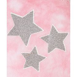 Babyhug Cotton Looper Mid Thigh Shorts With Foil Star Print - Pink