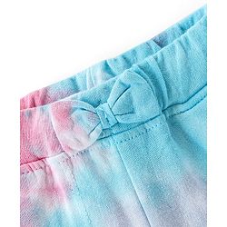 Babyhug Cotton Looper Knit Mid Thigh Smiley Printed Tie & Dye Shorts - Multicolour