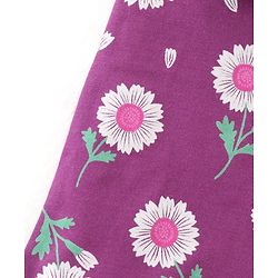 Babyhug 100% Cotton Knit  Sleeveless Top with Frill Detailing & Floral  Print - Purple