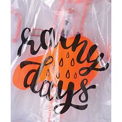 Babyhug Full Sleeves Below Knee Length Transparent Raincoat Rainy Day Print - Neon Green