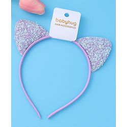 Babyhug Glitter Ears Applique Hair Band - Silver