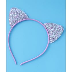 Babyhug Glitter Ears Applique Hair Band - Silver