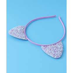 Babyhug Glitter Ears Applique Hair Band - Silver