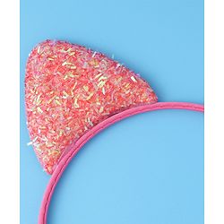 Babyhug Glitter Ears Applique Hair Band - Fuchsia