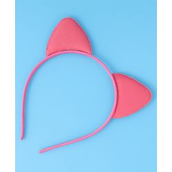Babyhug Glitter Ears Applique Hair Band - Fuchsia