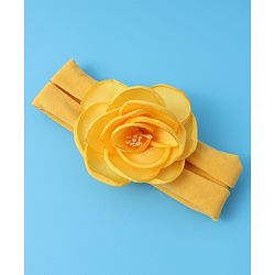 Babyhug Free Size Headbands With Flower Applique Pack of 3 - Yellow Pink & Purple