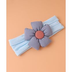 Babyhug Headband With Flower Applique and  Sunglasses - Blue