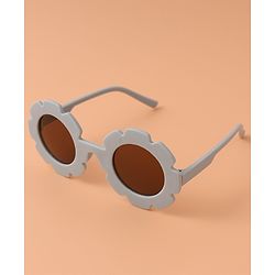 Babyhug Headband With Flower Applique and  Sunglasses - Blue