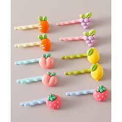 Babyhug Hair Pins And Clips Pack of 10 -Multicolor