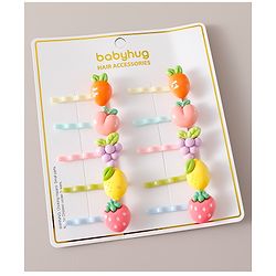 Babyhug Hair Pins And Clips Pack of 10 -Multicolor