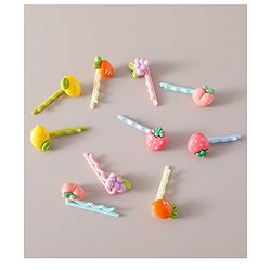 Babyhug Hair Pins And Clips Pack of 10 -Multicolor