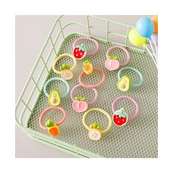 Babyhug Rubber Bands & Scrunchies Sets Pack of 10 -multicolor
