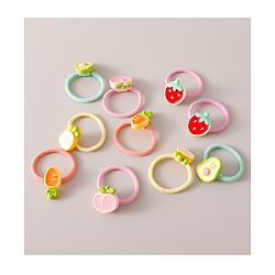 Babyhug Rubber Bands & Scrunchies Sets Pack of 10 -multicolor