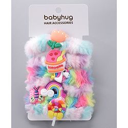 Babyhug Free Size Rubber Bands & Scrunchies Sets with Applique Pack of 6 - Multicolor