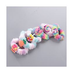 Babyhug Free Size Rubber Bands & Scrunchies Sets with Applique Pack of 6 - Multicolor