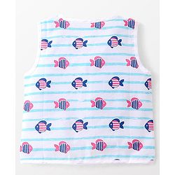 Babyhug 100% Cotton Sleeveless Jhabla Heart Print  Pack of 3 - Multicolour