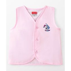 Babyhug 100% Cotton Sleeveless Jhabla Heart Print  Pack of 3 - Multicolour