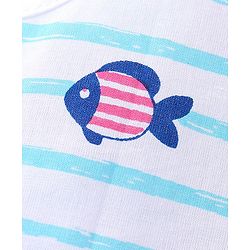 Babyhug 100% Cotton Sleeveless Jhabla Heart Print  Pack of 3 - Multicolour