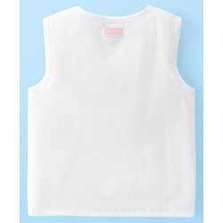 Babyhug 100% Cotton Woven Side Tie Knot Jhablas Pack of 3 - White